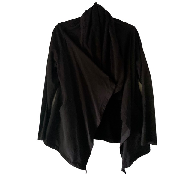 Allen B By Allen Schwartz Women's Black Cardigan Cotton Hoodie Size M - Picture 4 of 10